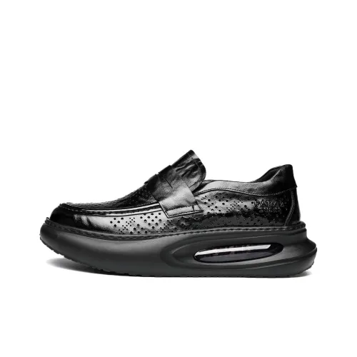 FAPAI Обувь Низкий Топ Черный Slip-On Cut-Out Мужская