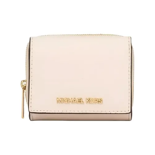 MICHAEL KORS Jet Set Travel Кошелек из коровьей кожи Маленький Женский Бежевый