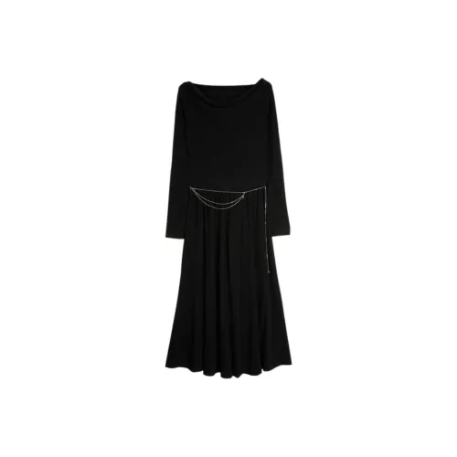 ELLE Длинное платье с длинными рукавами женское