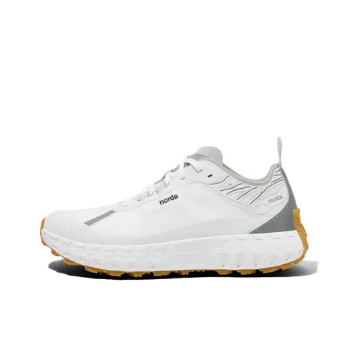 NORDA Противоскользящий Устойчивый к износу Покрытие Поддержка Легкий Низкий Верх Trail Беговые кроссовки Мужской Белый