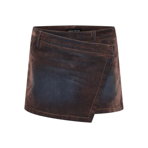 URBAN REVIVO Женские Джинсовые Короткие Юбки Женские