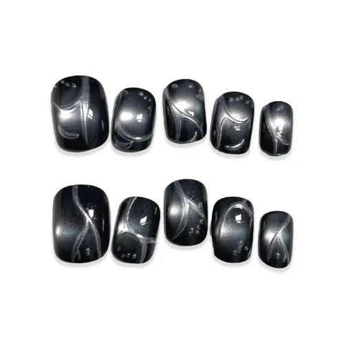 T Z Anti Gravity Осень и зима Кошачий глаз False Nail Короткий LADDER Телесный Однотонный Стиль Instagram