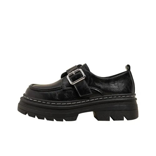 QITUMAUL Лоферы Черный [Платформа Высота Увеличивается на 4 см] Женские