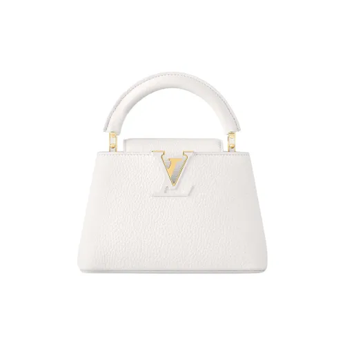 LOUIS VUITTON Capucines Taurillon Коровья кожа Сумка через плечо Сумка Мини Женская Снег