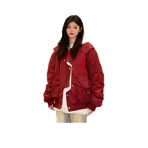 NEVER RULE Red Unisex Jackets NEVER RULE Красный Унисекс Куртки