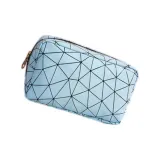 Ромб Узор ПУ (полиуретан) Прямоугольный Макияж Сумка Синий 1 Размер