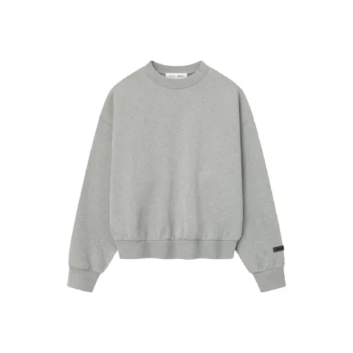 Fear Of God Essentials SS25 Классическая форма Флис Crewneck Бетон Вереск Толстовка Мужская