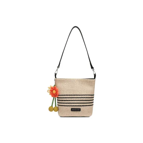 MEXICAN Синтетическая кожа Ведрообразная сумка Сумка через плечо Стандартная Женская Экрю