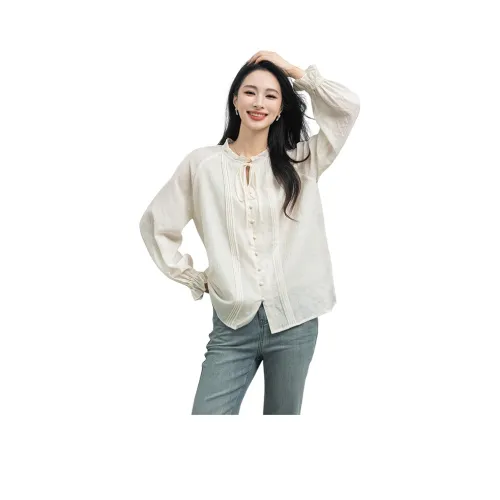 XIAFANNI Абрикос Женские Рубашки