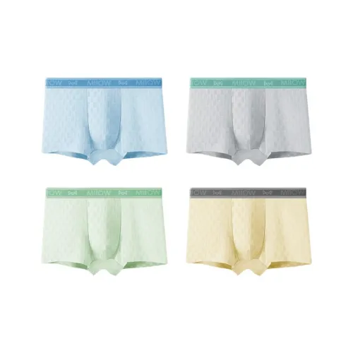 MIIOW Теплый Синий Теплый Серый Белый Новый Лилейный Зеленый Светло-Желтый Мужские Боксеры
