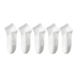 5 пачек [Белый, 5, короткий, до середины икры, обувь]