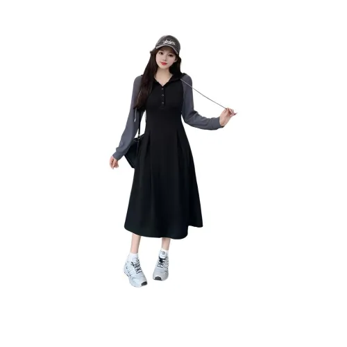 HTHK Длинное платье с длинными рукавами женское