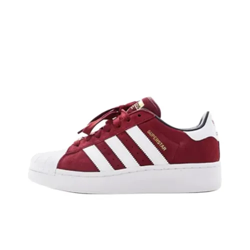 Adidas Originals SUPERSTAR XLG Low Топ Детские Скейтбординги Белый Красный Подростки
