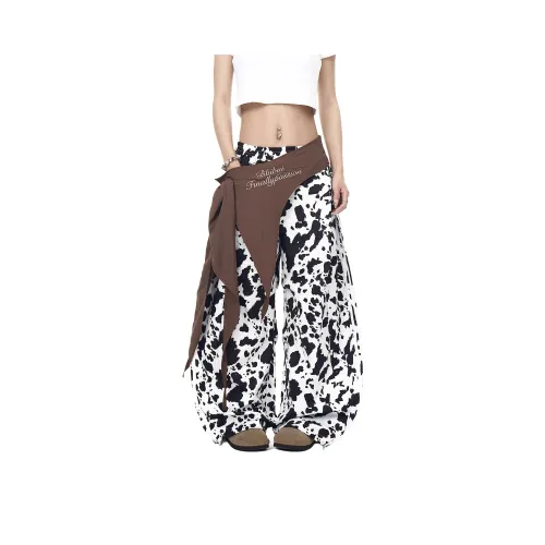 WKOOG Черный Белый Унисекс Повседневные Штаны