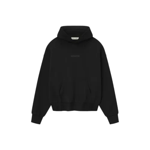 Fear Of God Essentials SS25 Classic Fit Флис Толстовка Глубокий Черный Свитшот Мужской