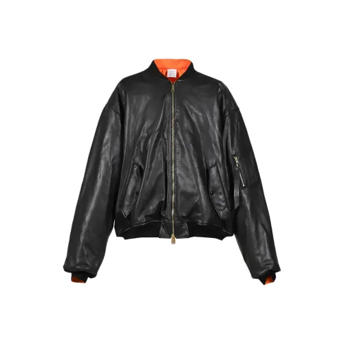 Vetements Черные Мужские Кожаные Куртки