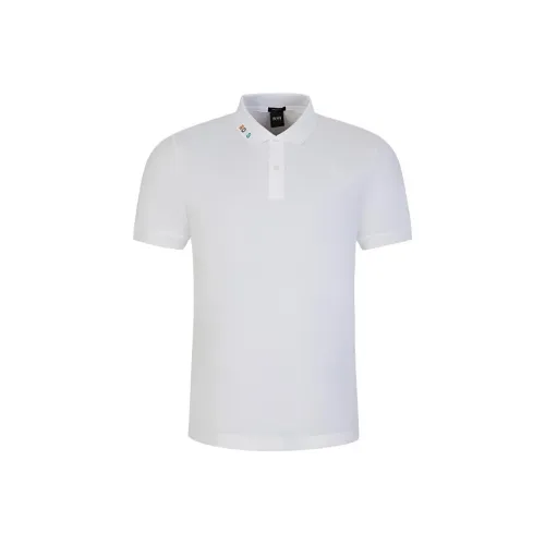 HUGO BOSS Короткий рукав Polo Мужской Белый