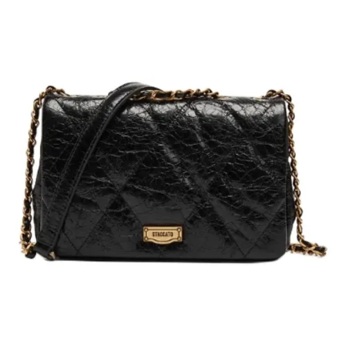 Staccato Коровья кожа Сумка через плечо Маленькая Женская Туманный Черный Туманный Серый