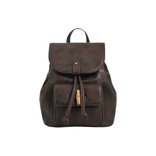 BEGOOER Рюкзак из синтетической кожи стандартный женский цвет какао-кофейный карамельный