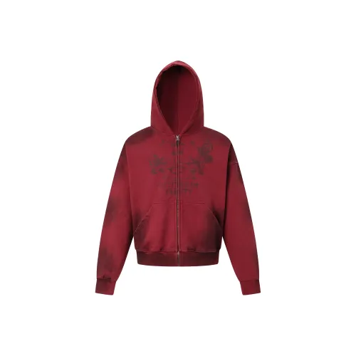 MAD WITCH Потертый Размытый С принтом Толстовка Свободного кроя Повседневный Дизайн Пуловер Топ Унисекс