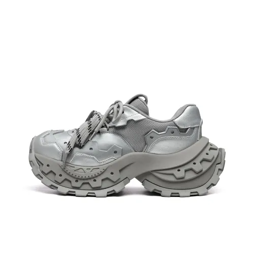 XMZY Modern Girl Time Gears визуально увеличивает рост Низкий топ Толстая подошва Женские кроссовки