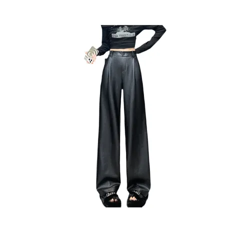 SITOL Черные Женские Кожаные Штаны