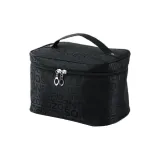 Большая емкость, буква, косметичка, черный, 1 штука