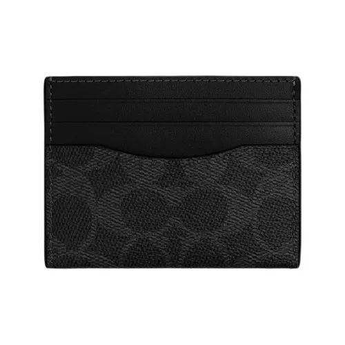 COACH Фирменный Покрытый холст Картхолдер Мини Женский Серый и Черный