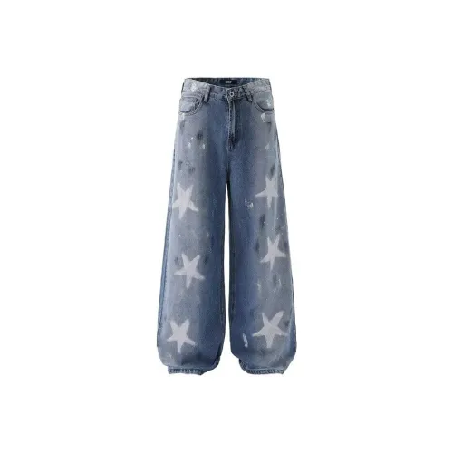 A02 Синий Унисекс Джинсы