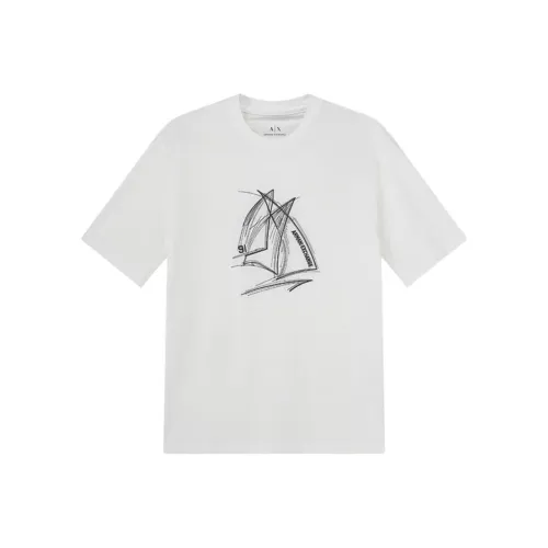 EMPORIO ARMANI SS25 T-Shirt Мужской Белый