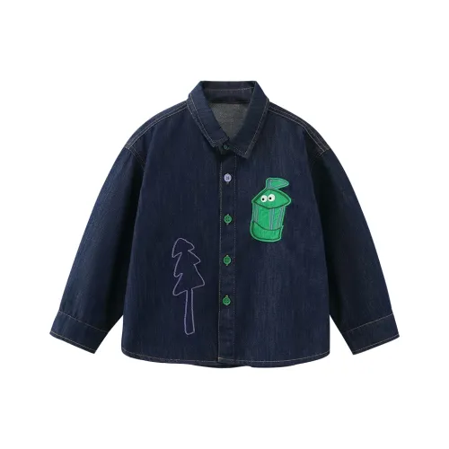CICIIBEAR Детские джинсовые рубашки детский Lunar Eclipse синий