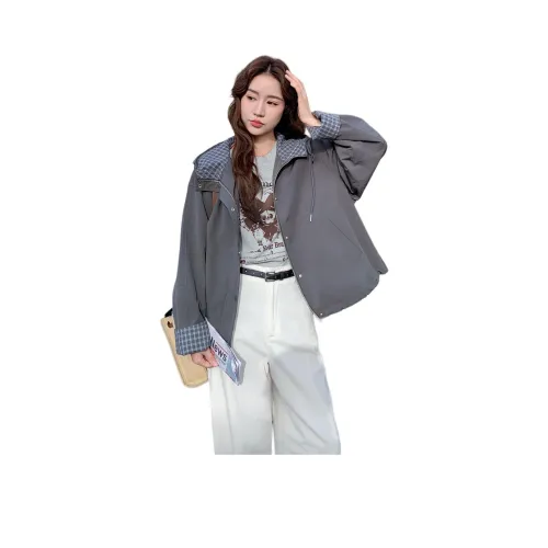 MEXICAN Серый Женский Короткий Пальто