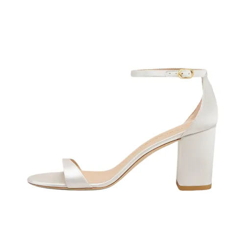 Stuart Weitzman SW Nudist Блок one Ремень Сандалии 7,5 см Женские Белые