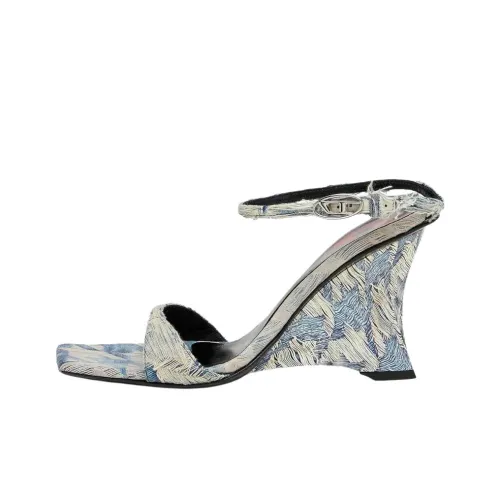 DIESEL D Амбра Wedge One Ремень Сандалии Женские Синий