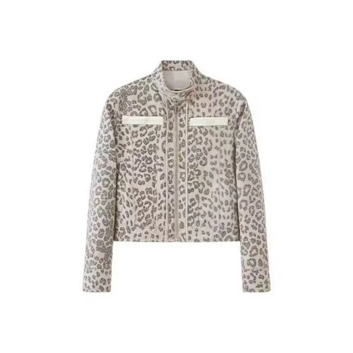 VKXOW Леопардовый принт Женские Куртки
