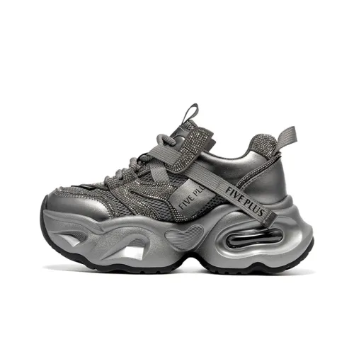 FIVE PLUS Устойчивые к истиранию противоскользящие низкие топовые кроссовки с толстой подошвой женские