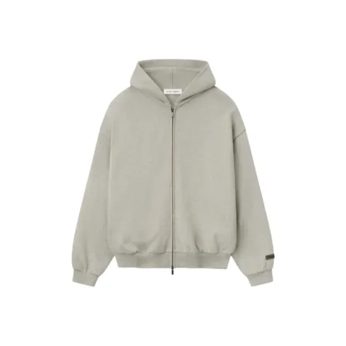 Fear Of God Essentials SS25 Флис Толстовка ZIP UP Теплый HEATHER Sweatshirt Men's