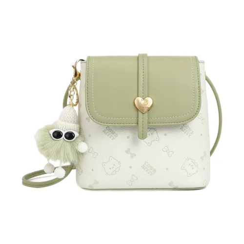 DIFFERENT FACES ПУ (полиуретан) Сумка через плечо Стандартная Женская Матча Зеленая