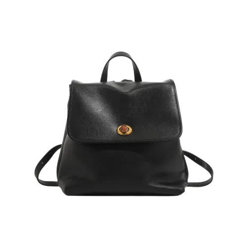 PAYOT Синтетическая кожа Рюкзак Стандартный Женский Глубокий черный Серо-бежевый