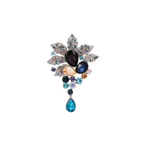Фиолетовый Austrian Crystal Brooches Unisex