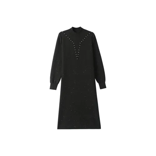 X MOOM Длинное платье с длинными рукавами женское