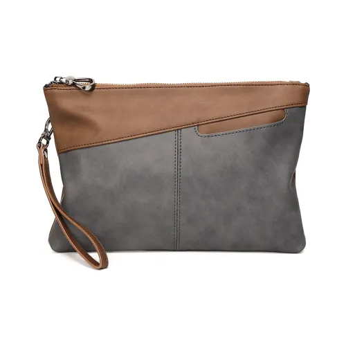 CARTELO PU (полиуретан) клатч унисекс хаки серый