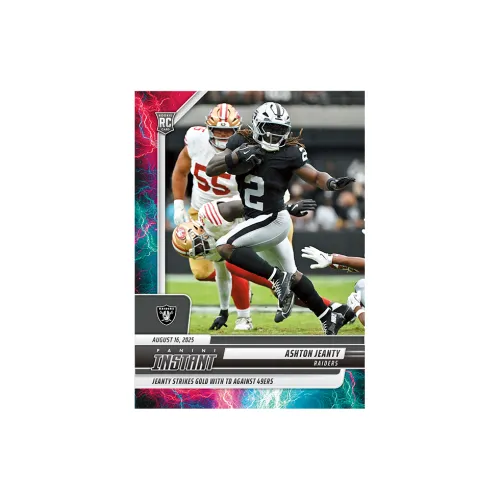 Панини 2025 Футбол Регби NFL Инстант Астон Джинти Lightning Спортивные Карты 1 Упаковка