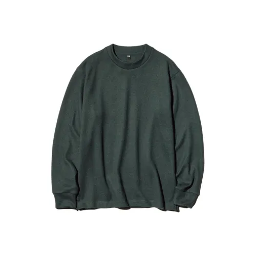 UNIQLO Темно-зеленый Мужской Свитшот