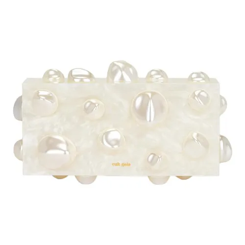 CULT GAIA Акриловый клатч женский цвет слоновая кость
