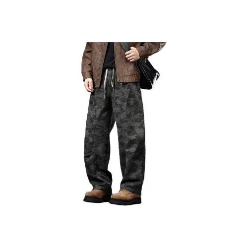 ZENGZHI Джинсы Свободный крой Прямой крой Унисекс