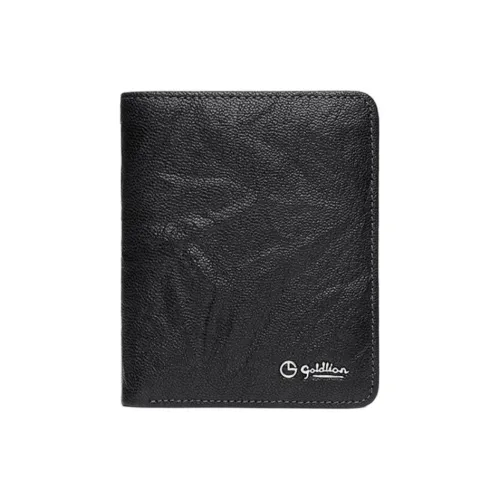 GOLDLION Овчина Кошелек Мужской Черный