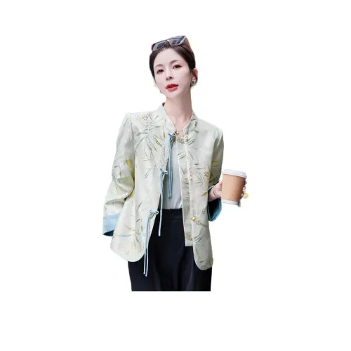 MJ Зеленое Женское Короткое Пальто