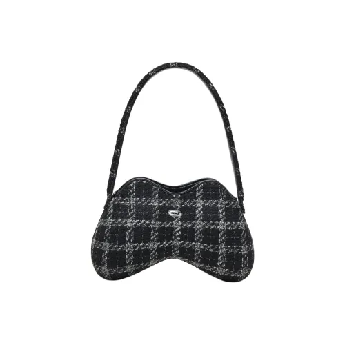 DIESEL Ткань Одно плечо Сумка Женская Черный Белый Гусиная лапка