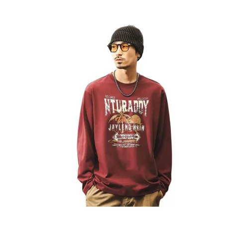 JIELEINUO Red Мужская T-рубашка